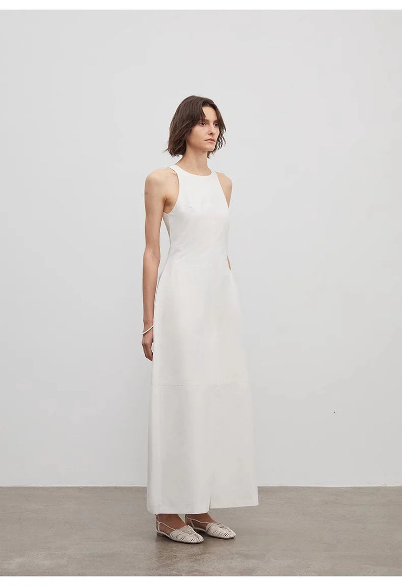 "Plain Poetry" Functional Style Sleeveless Dress Female French Style New Temperament Slim Hepburn Little Black Dress Long Skirt