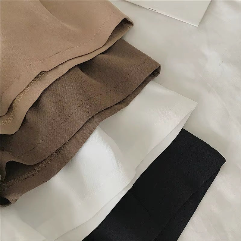 Shorts Women Fashion Simple Casual Solid Comfortable High Waist Trousers Ulzzang Pleated Chic Summer Student Female Clothing