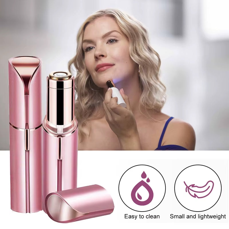 New Electric Facial Hair Removal Epilator Eyebrow Lipstick Shape Painless Facial Sensitive Areas Bikini Depilator Shaver Trimmer