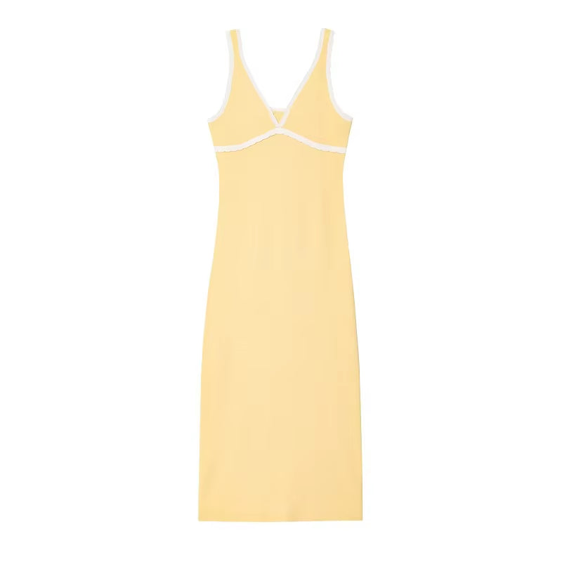 2025 Knitted Slip Dresses for Women Black Backless Women'S Summer Dress Holiday Beach Midi Dress Woman Sexy Party Dresses