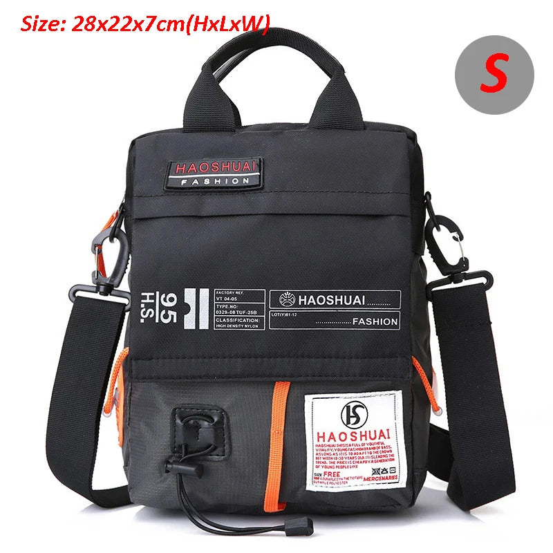 Men'S Bag Messenger Bag Male Waterproof Nylon Camouflage Satchel over the Shoulder Crossbody Bags Handbag Mini Briefcase XA99WC