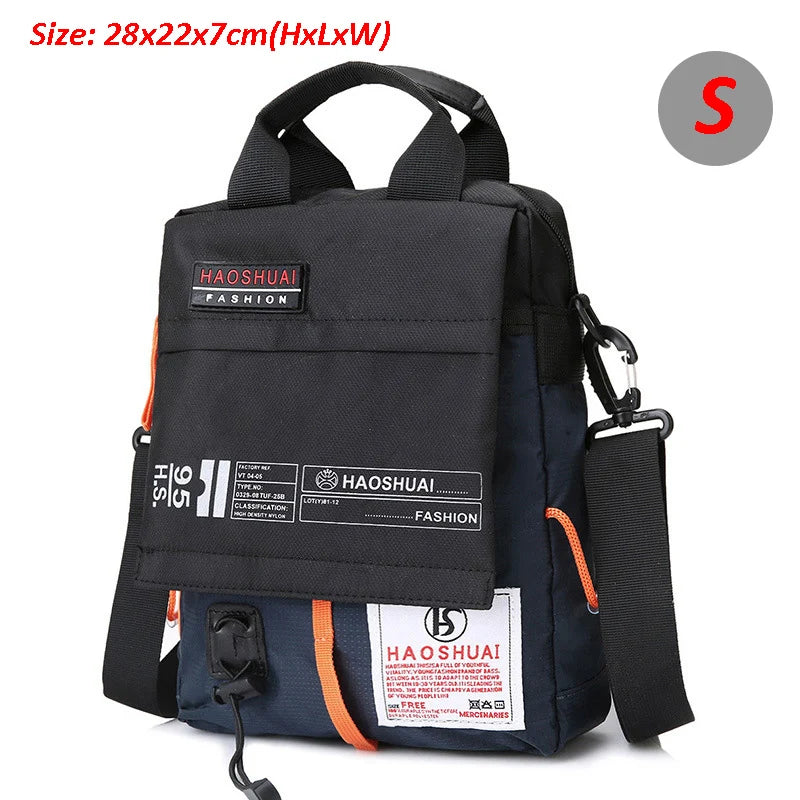 Men'S Bag Messenger Bag Male Waterproof Nylon Camouflage Satchel over the Shoulder Crossbody Bags Handbag Mini Briefcase XA99WC