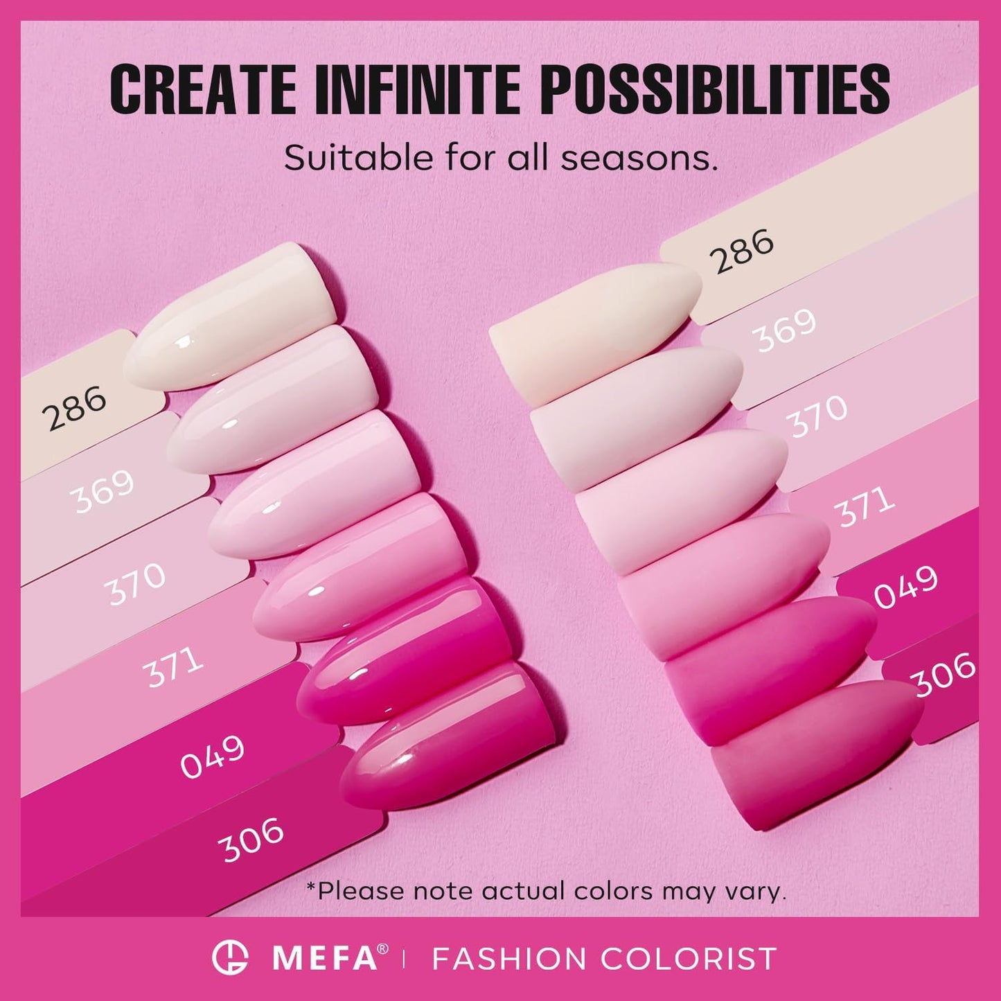 Pink Gel Nail Polish Set 6 Colors, Valentines Day Gifts Hot Pink Shades, Neon Light Bright Pink Magenta Electric Tones Craze Sakura Nail Art Design Salon at Home DIY Manicure Kit for Women Girls