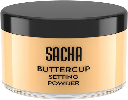 BUTTERCUP POWDER. No Ashy Flashback in Selfies & Photos. Flash-Friendly Loose Face Powder for Medium to Deep Skin Tones 1.25 Oz