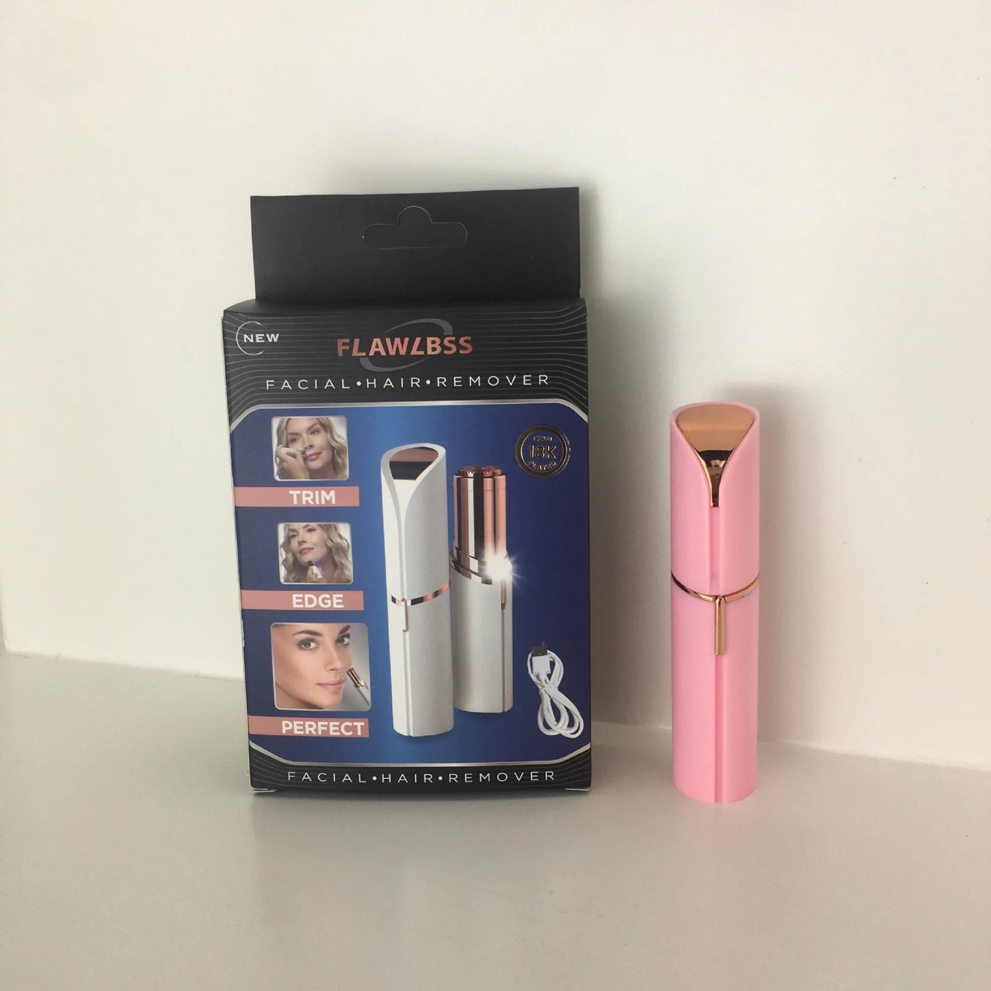 Facial Hair Removal for Women Electric Hair Removal Device Rechargeable Painless Face Razor for Chin Upper Lip Peach Fuzz Light