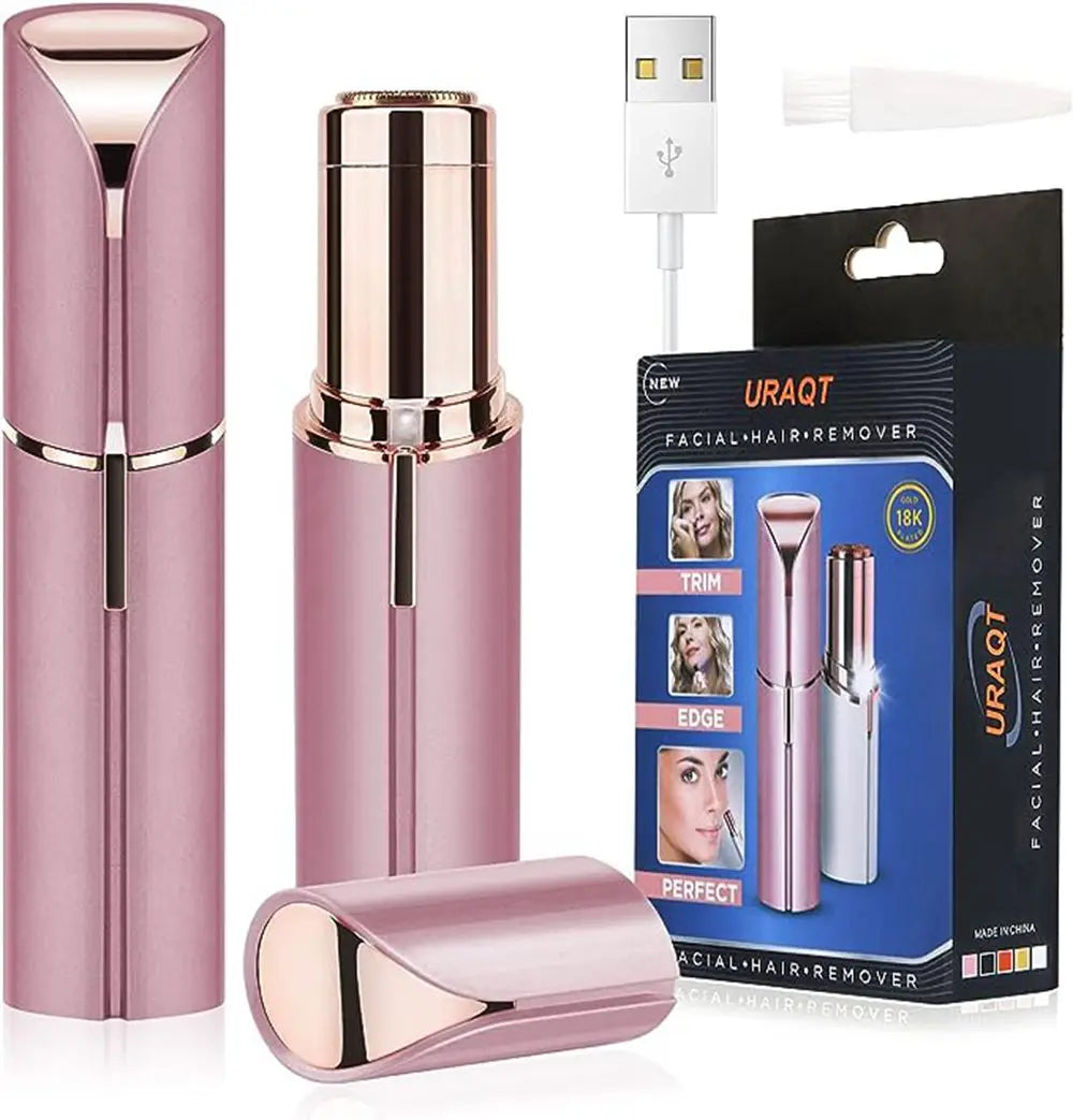 Facial Hair Removal for Women Electric Hair Removal Device Rechargeable Painless Face Razor for Chin Upper Lip Peach Fuzz Light