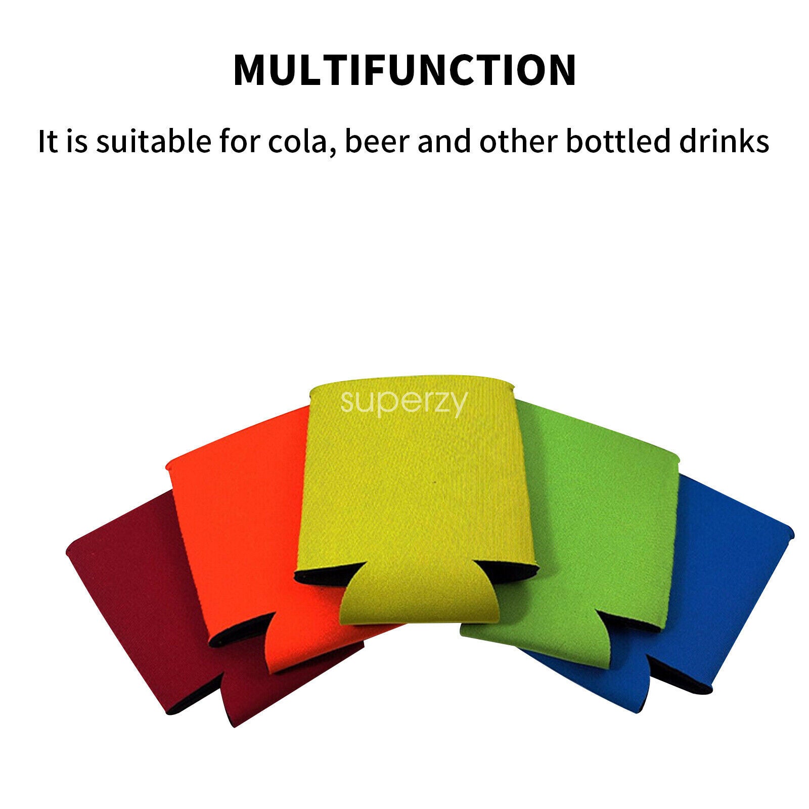 50X Stubby Cooler Foldable Blank Can Stubby Cooler Holder Cooler Heat Transfer