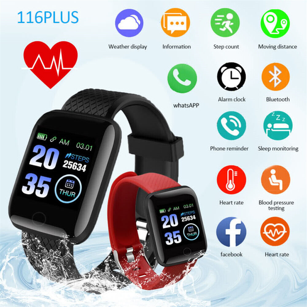 Sports Smart Watch Bracelet Heart Rate Blood Pressure Fitness Tracker