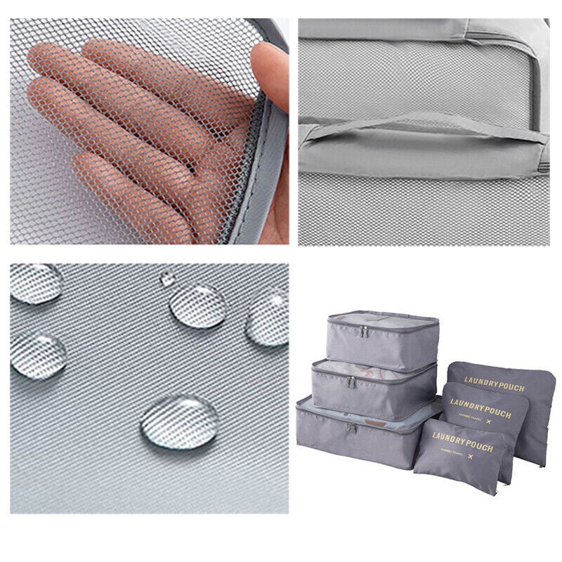 Travel Packing Cubes Set Organizer Bags for Clothes Storage Efficient Packing AU