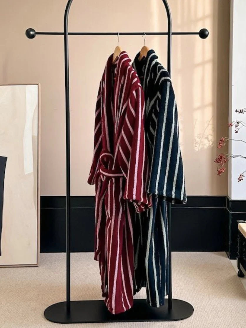 Ultra Soft Retro Stripe Bathrobe - 100% Organic Long-Stapled Cotton
