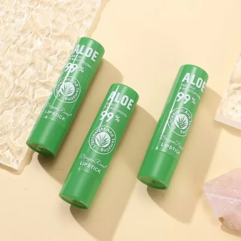 Aloe Lipstick Color-Changing Lip Balm Lithesome Moisturizing Hydrating Watery Lip Stick Aloe Fruit Lipsticks UNISEX Lips Care