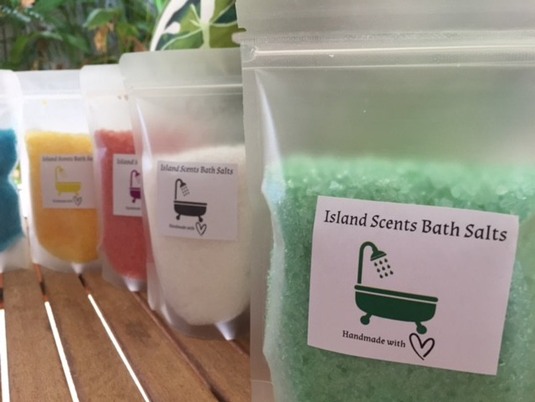 300G SCENTED BATH SALTS - FREE POST - CHOOSE from 50 SCENTS -EPSOM/ROCK SALT