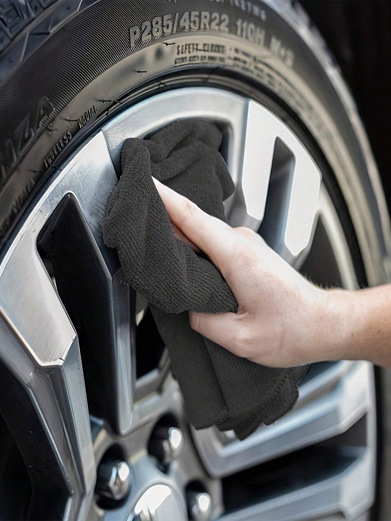 HYER KITCHEN 5/10/20Pcs Black Cleaning Dish Cloth Towel Set, Super Soft & Quick Dry