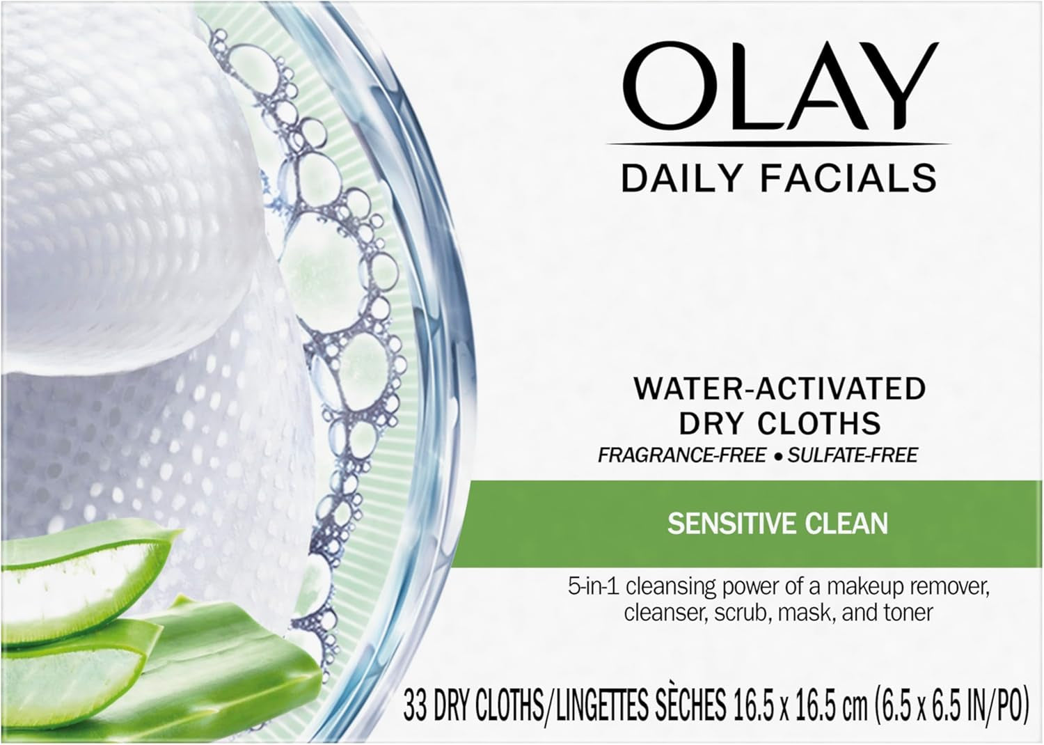Daily Facials, Deeply Purifying Clean and 5-In-1 Cleansing Power of a Makeup Remover, Scrub, Toner, Mask and Cleanser 66 Dry Cloths