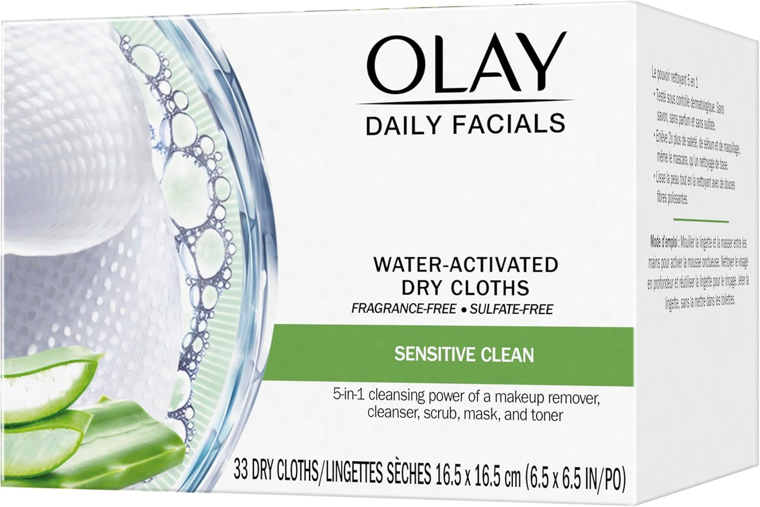 Daily Facials, Deeply Purifying Clean and 5-In-1 Cleansing Power of a Makeup Remover, Scrub, Toner, Mask and Cleanser 66 Dry Cloths