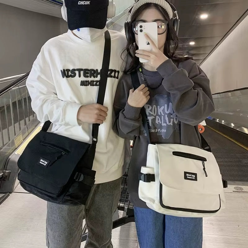 Crossbody Bags Large Capacity Sling Shoulder Bags Canvas School Bag Crossbody Bags Shoulder Bag for Men Messenger Bags