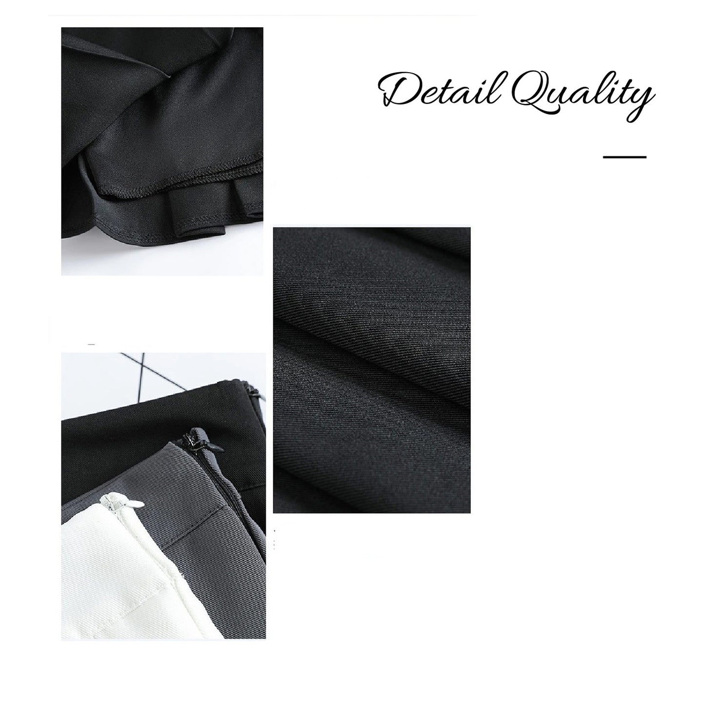 Women Pleated Tennis Skirt High Waist Black Summer Slim Fit Fashion Sportswear