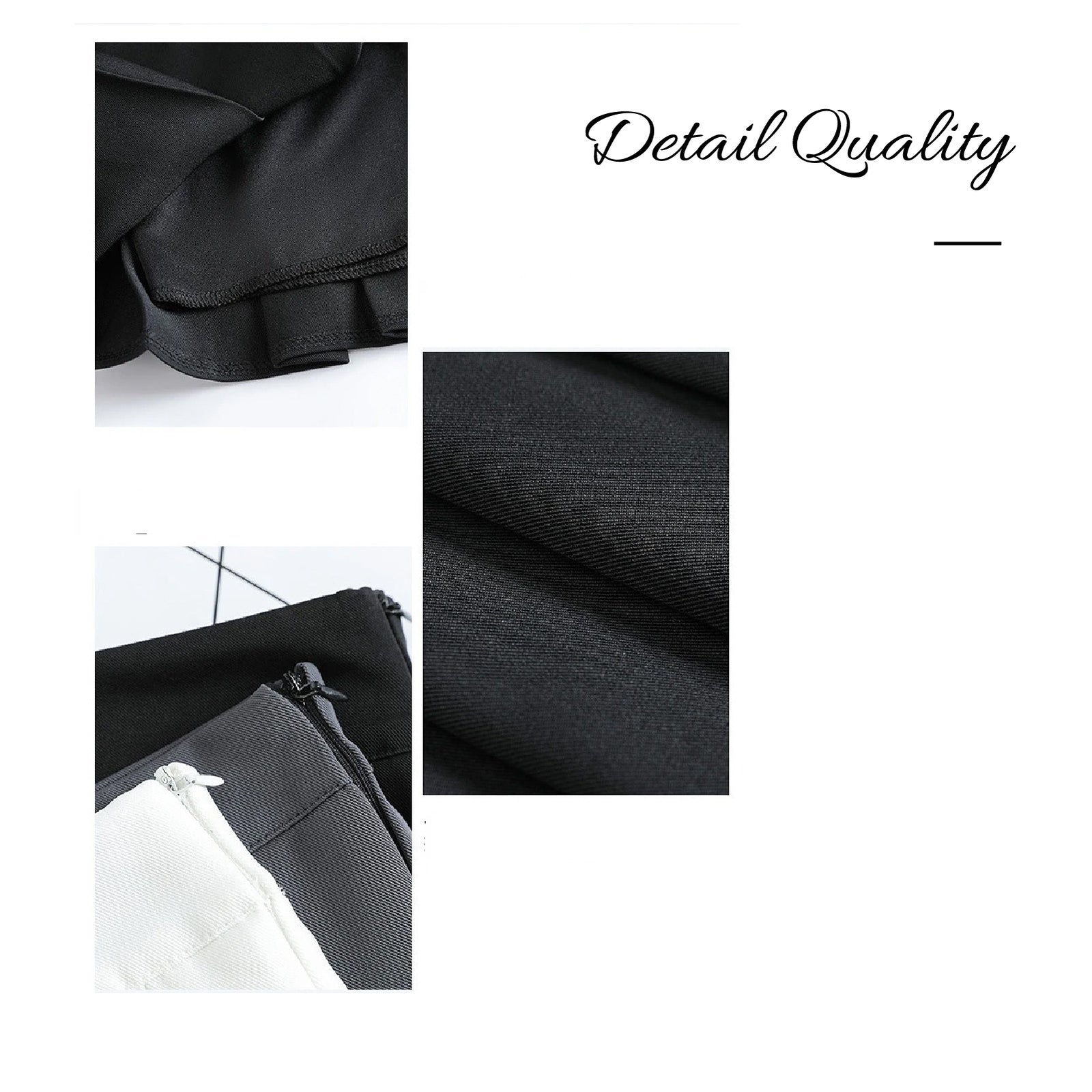 Women Pleated Tennis Skirt High Waist Black Summer Slim Fit Fashion Sportswear