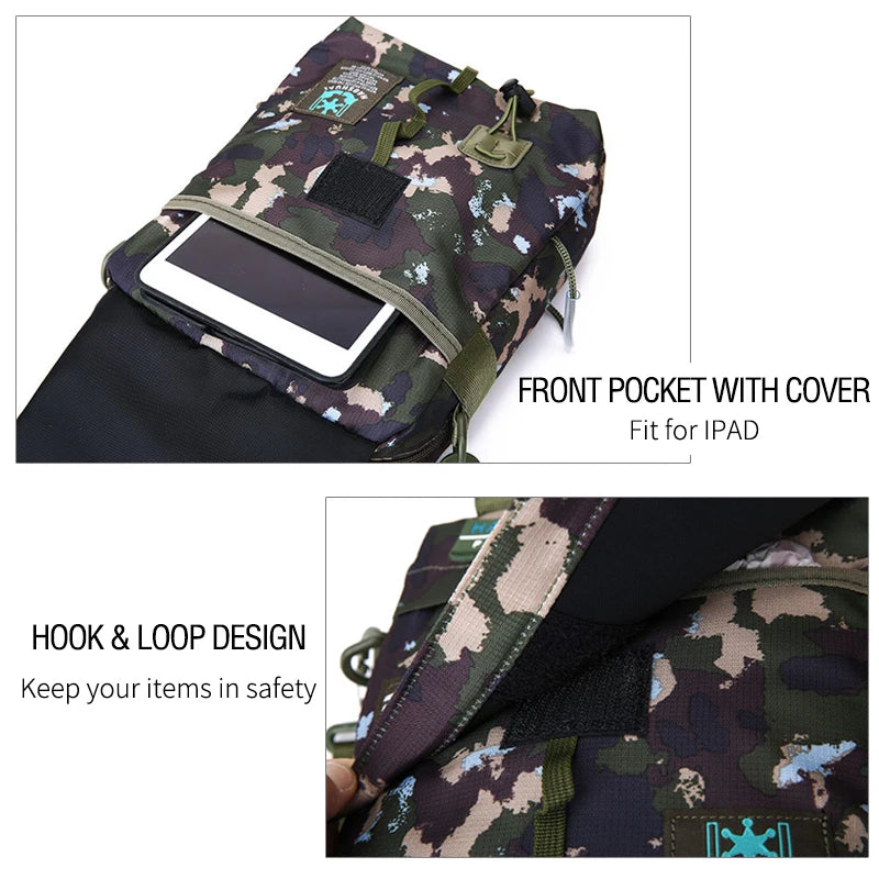 Men'S Bag Messenger Bag Male Waterproof Nylon Camouflage Satchel over the Shoulder Crossbody Bags Handbag Mini Briefcase XA99WC