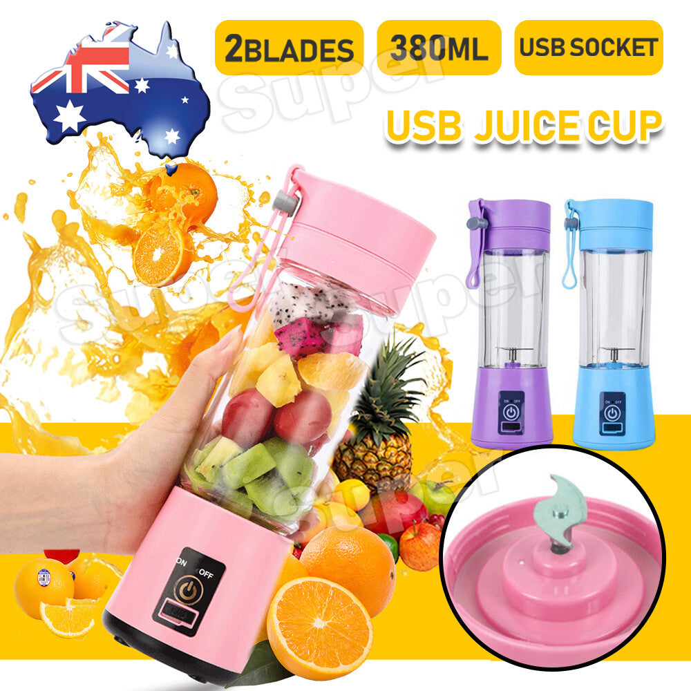 Rechargeable PORTABLE USB ELECTRIC FRUIT JUICER SMOOTHIE BLENDER TRAVEL BOTTLE