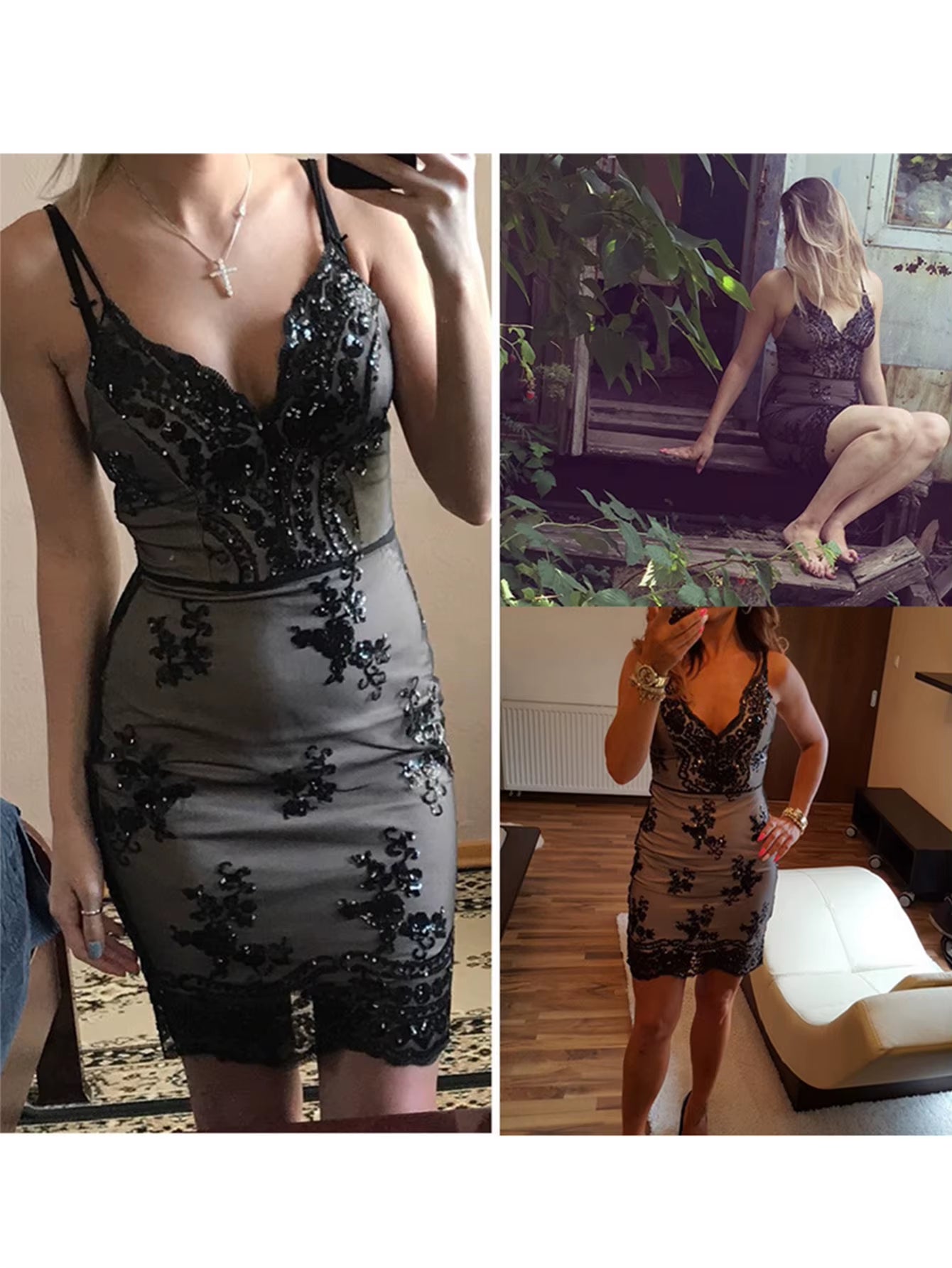 Sexy Club Outfits Sequin Summer Dress Women Mini Black Bodycon Party Dress Vintage Woman Sukienki Dresses Vestidos Clothes 2025