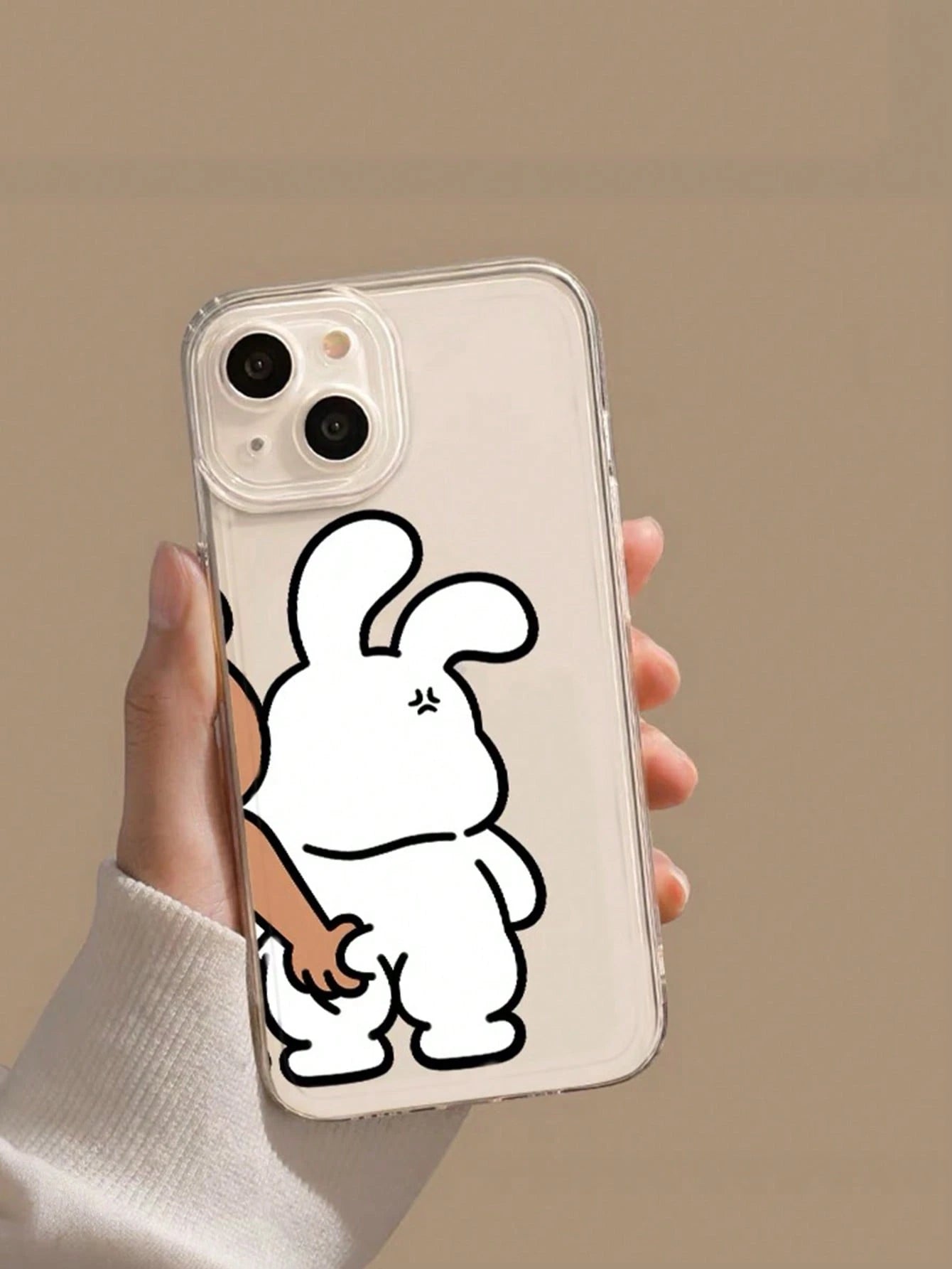 2Pcs Frosted Transparent Space TPU Phone Case, Cartoon Painted Shockproof Cover Compatible with Iphone Samsung Redmi