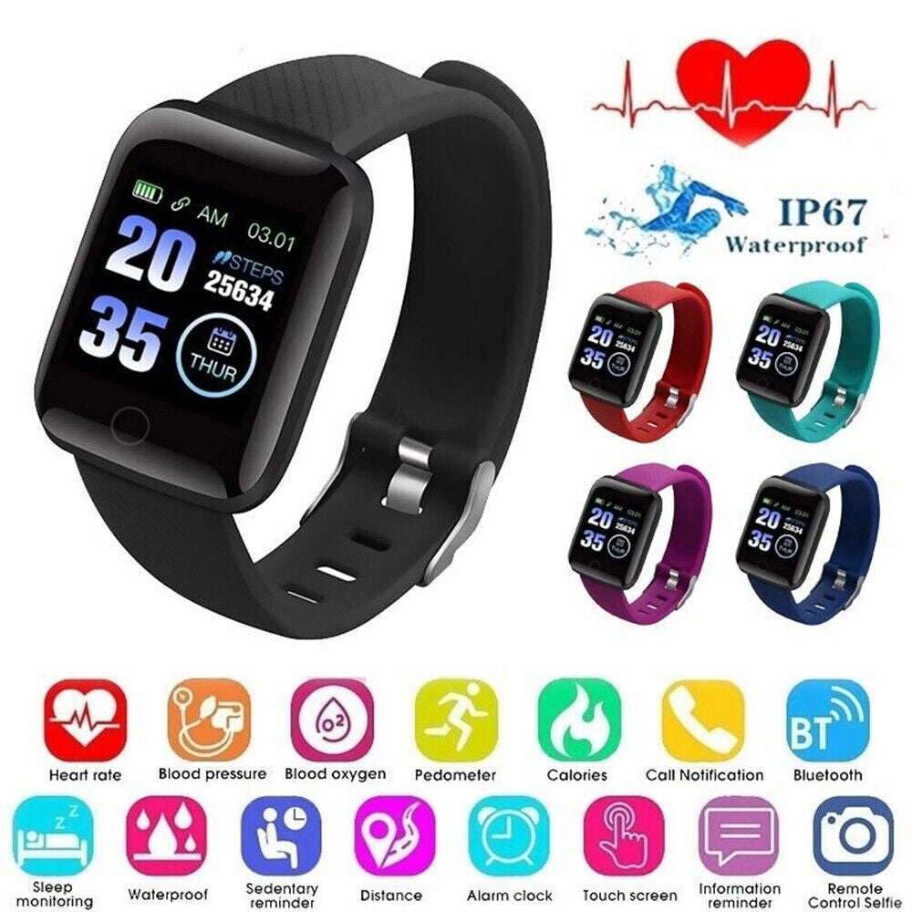 Sports Smart Watch Bracelet Heart Rate Blood Pressure Fitness Tracker