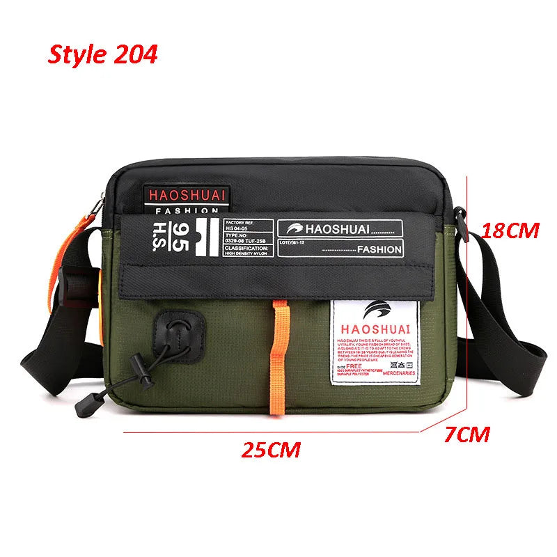 Men'S Bag Messenger Bag Male Waterproof Nylon Camouflage Satchel over the Shoulder Crossbody Bags Handbag Mini Briefcase XA99WC