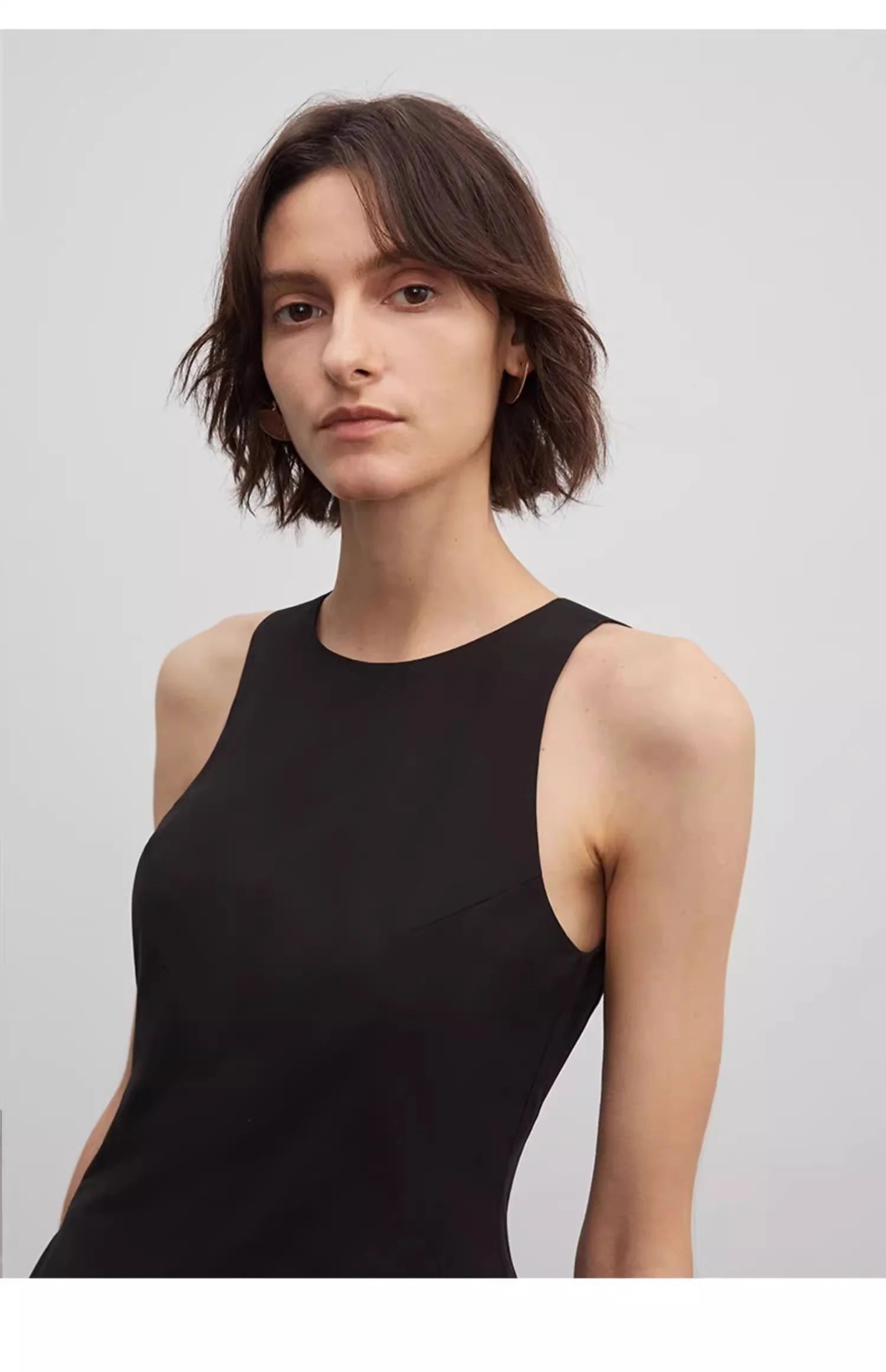 "Plain Poetry" Functional Style Sleeveless Dress Female French Style New Temperament Slim Hepburn Little Black Dress Long Skirt
