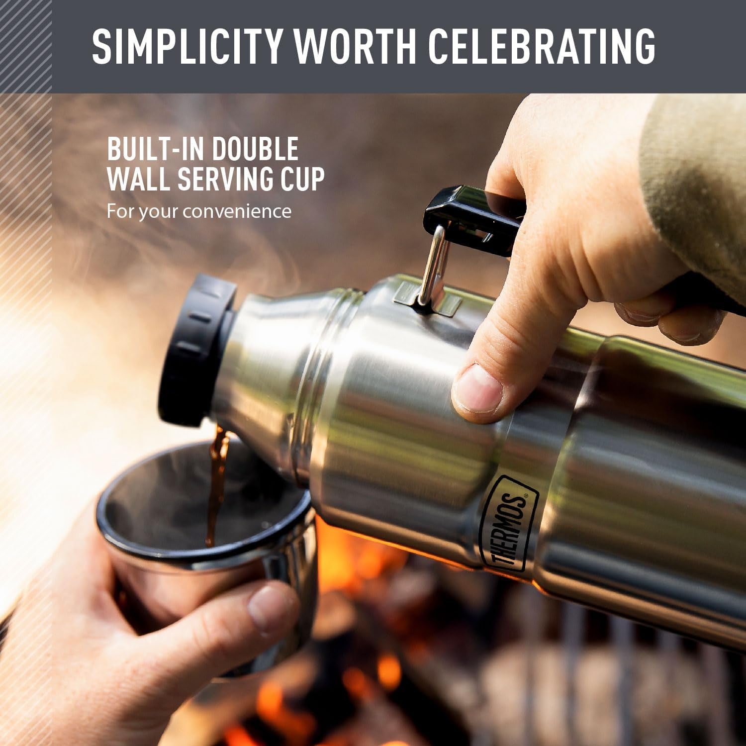 Stainless King Vacuum-Insulated Beverage Bottle, 40 Ounce, Midnight Blue