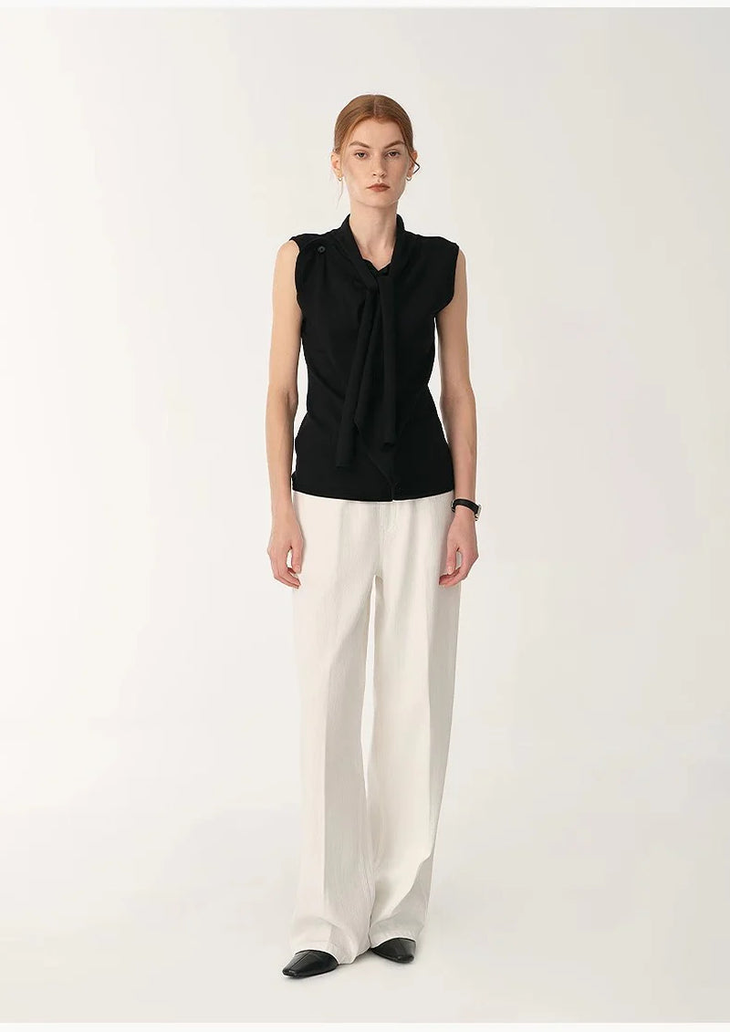 Customized Cotton Fabric Skin-Friendly Washed Drape Versatile Wide-Leg Jeans