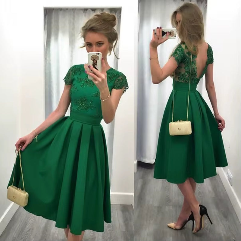 Chic Elegant Party Evening Prom Formal Dresses for Women 2025 Sexy Black Green Red Dress Performance Wear Vestidos Para Mujer