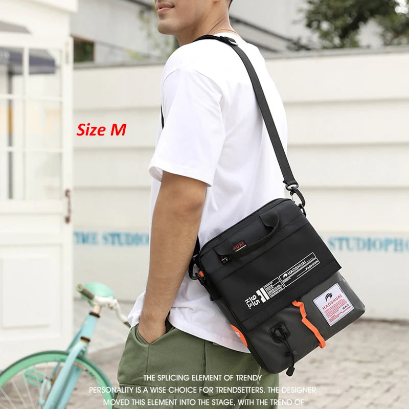 Men'S Bag Messenger Bag Male Waterproof Nylon Camouflage Satchel over the Shoulder Crossbody Bags Handbag Mini Briefcase XA99WC