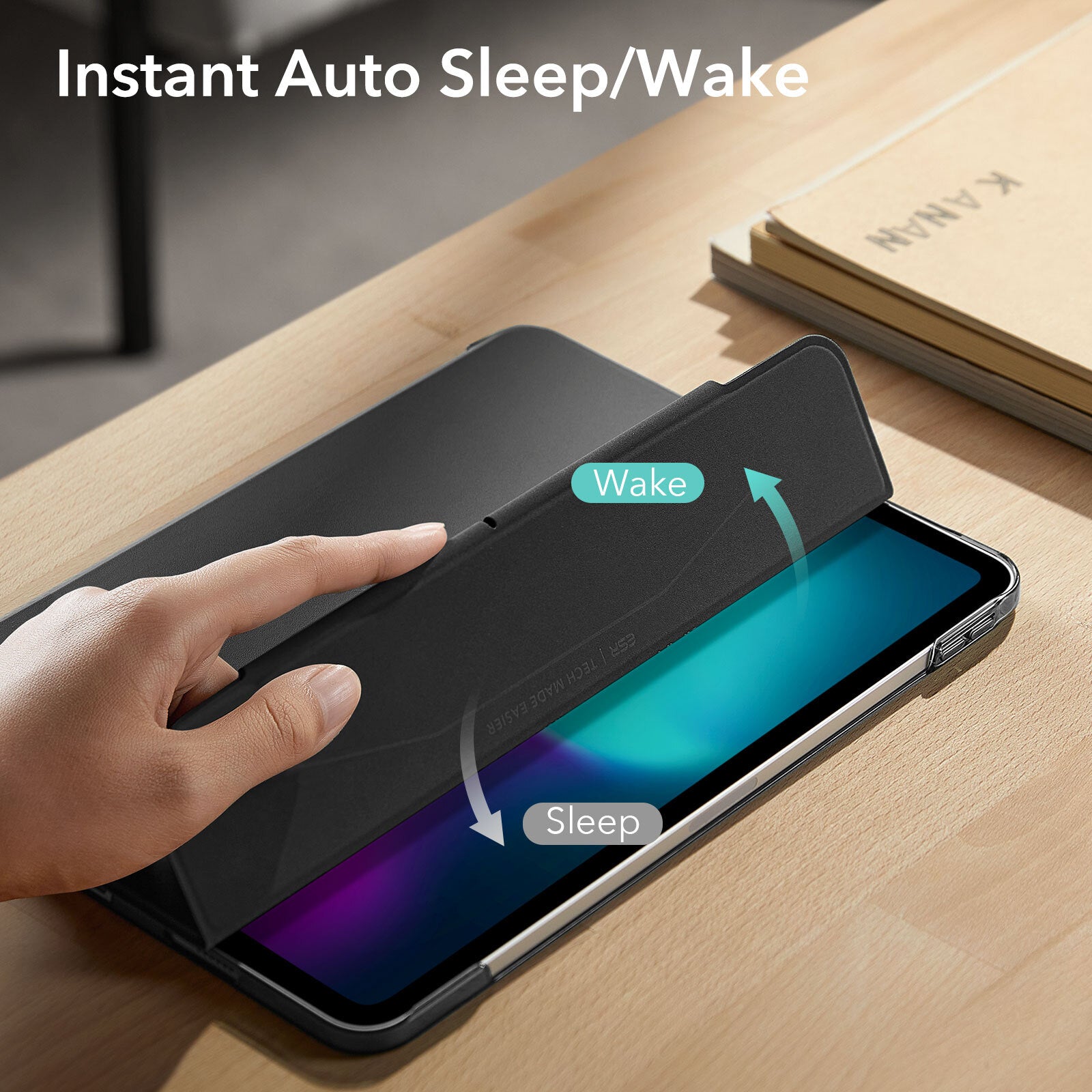 For Ipad Air 11 / 13 M3 2025/ M2 /6/5/4 Case ESR Ascend Trifold Stand Cover