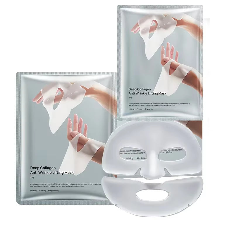 Deep Collagen anti Wrinkle Lifting Mask Collagen Face Mask Overnight, Deep Collagen Mask for Lifting Firming Moisturizing(5Pack)