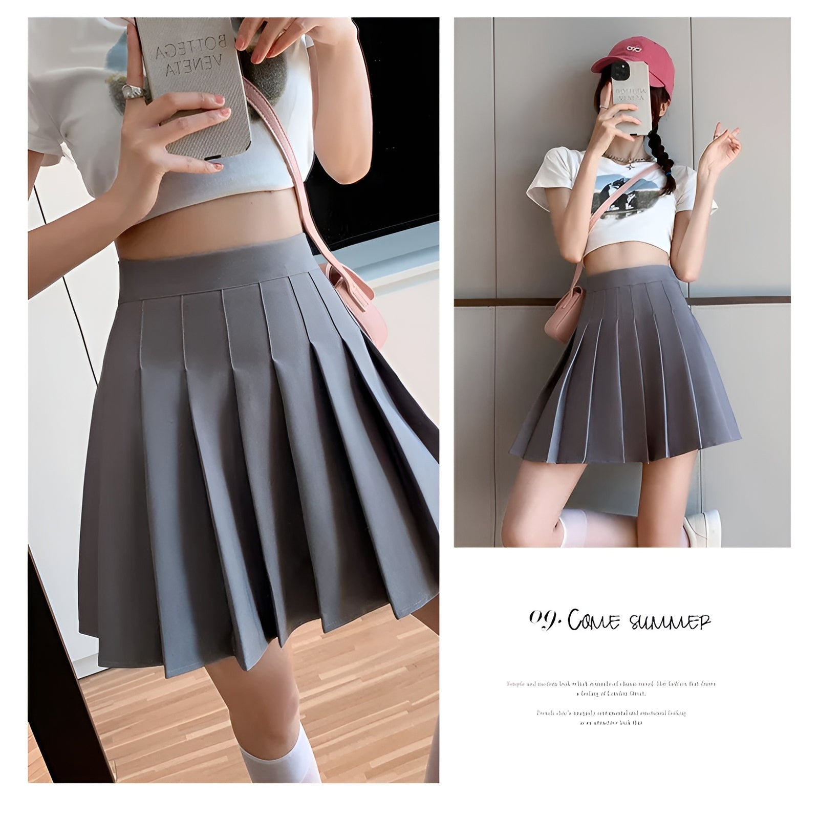 Women Pleated Tennis Skirt High Waist Black Summer Slim Fit Fashion Sportswear