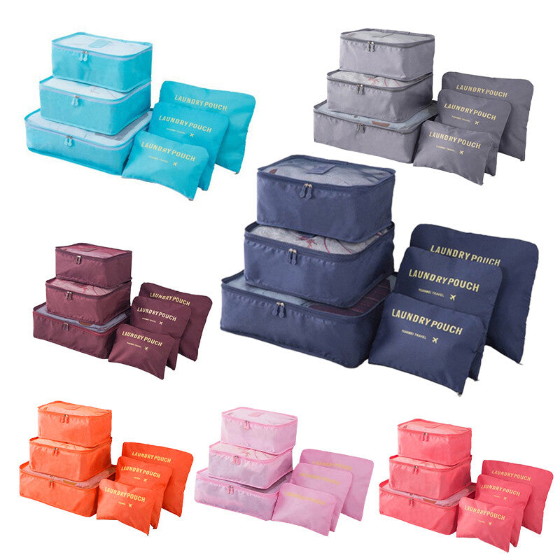 Travel Packing Cubes Set Organizer Bags for Clothes Storage Efficient Packing AU