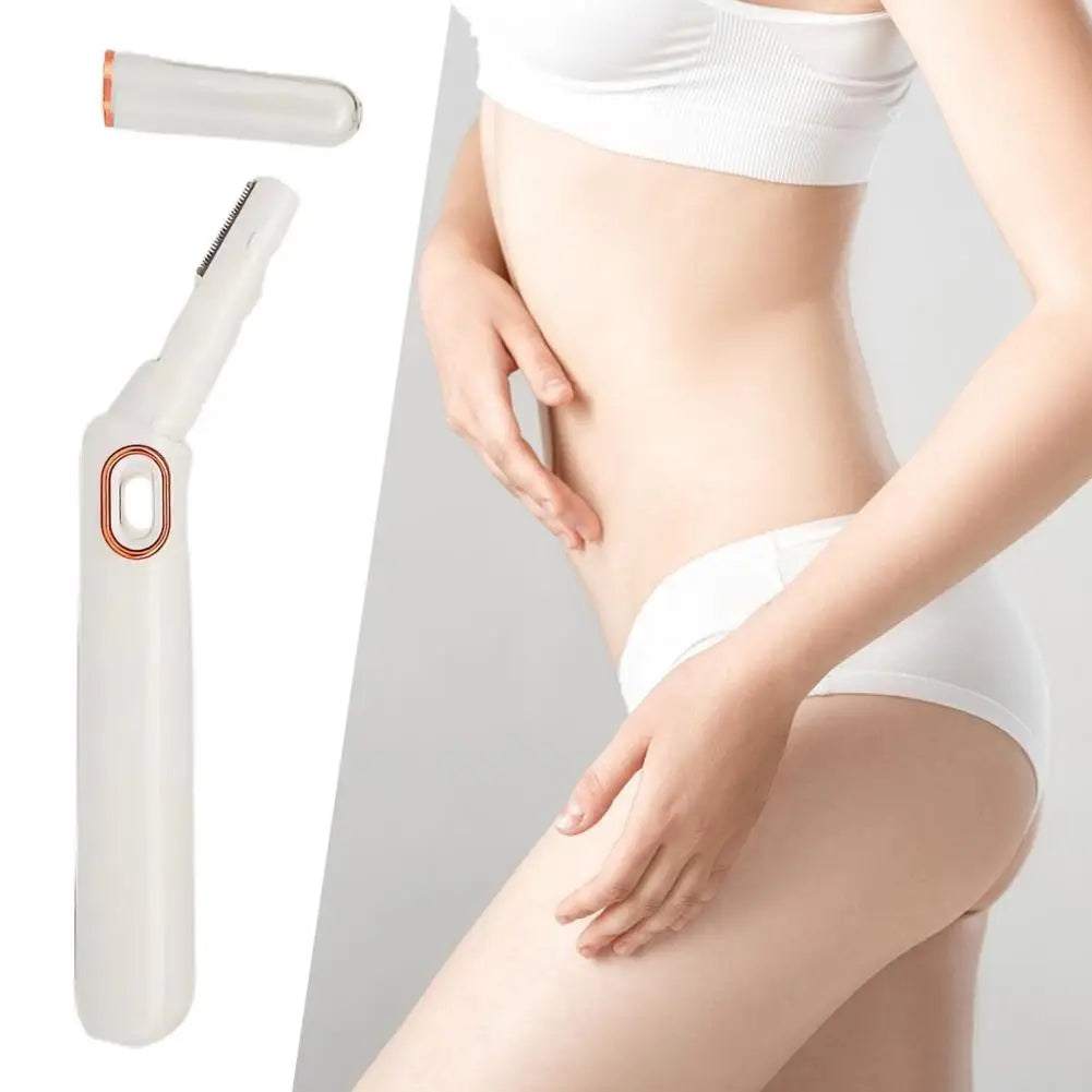 Women Epilator Electric Razor Bikini Shaver Painless Angled Head Hair Removal One Button Control Leg Pubic Hair Shaving Machine