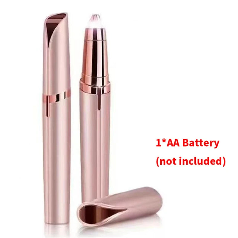 Electric Eyebrow Trimmer Mini Epilator Lipstick Facial Hair Removal Portable Women Painless Razor Tool