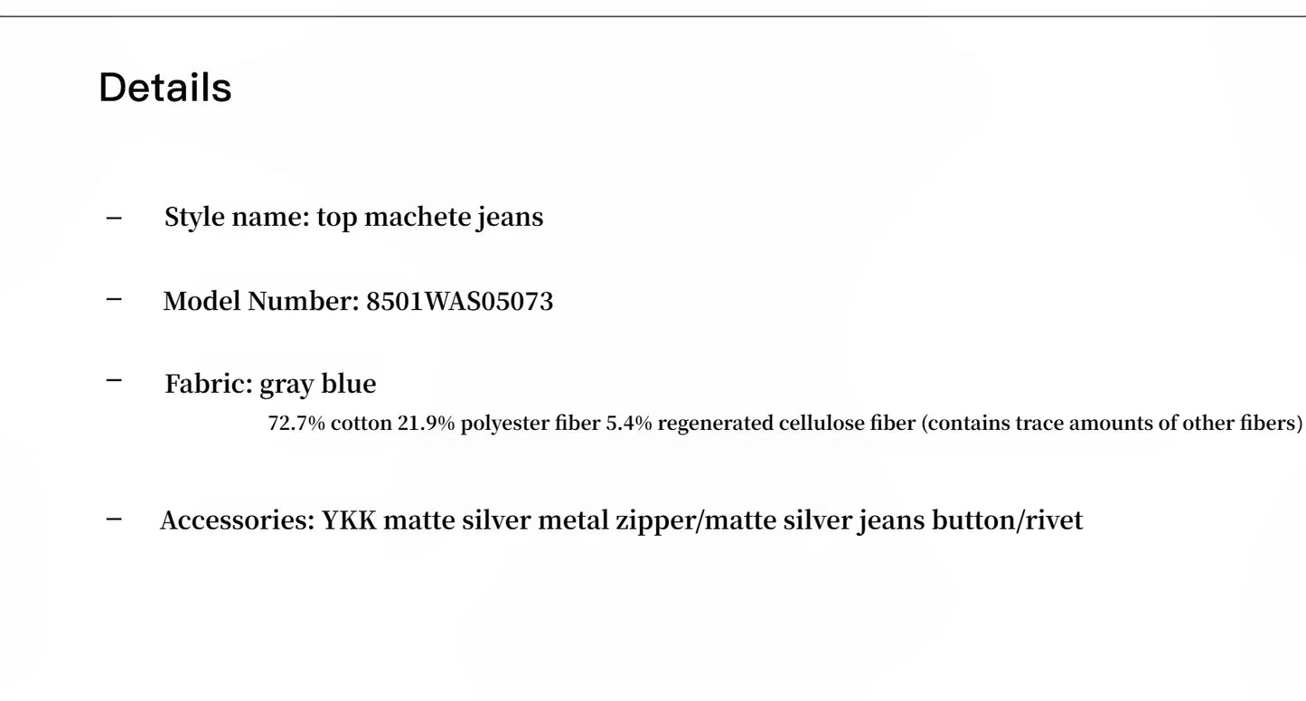 Vintage Heavy Cotton Polyester Blended Washed Comfortable Slim Front Curved Jeans
