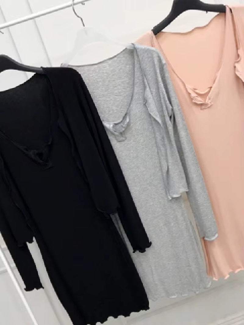 New Spring Dress Womens Black White Long Sleeve Mini Dresses Women Autumn Skinny Slim Elastic Bodycon Sexy Evening Party Vestido