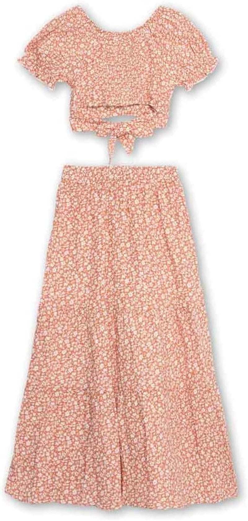 Girls' Short Sleeve Top and Maxi Skirt Set