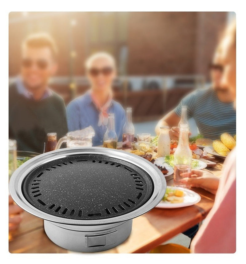 Korean Style Table Charcoal Portable BBQ Grill Camping Outdoor Stainless 40Cm