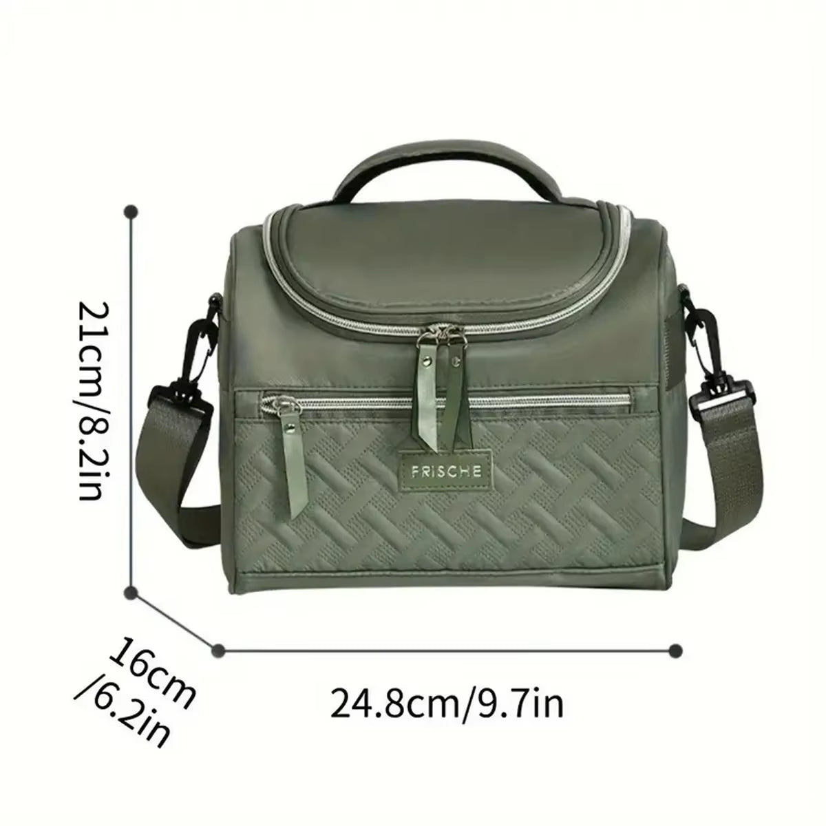 Portable Lunch Bag Food Thermal Box Durable Waterproof Office Cooler Lunch Box with Shoulder Strap Picnic Bag for Couples Unisex