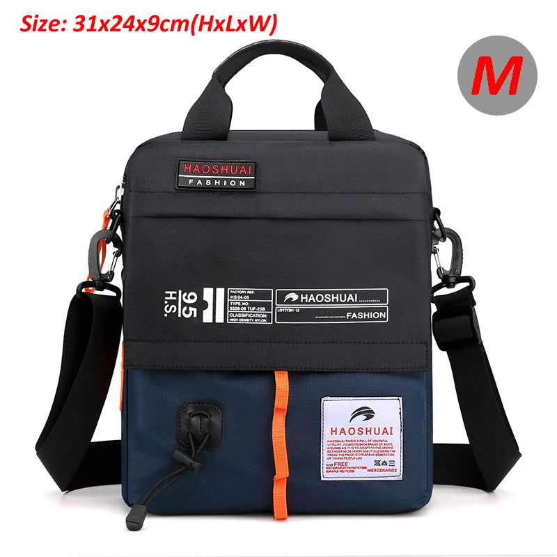 Men'S Bag Messenger Bag Male Waterproof Nylon Camouflage Satchel over the Shoulder Crossbody Bags Handbag Mini Briefcase XA99WC