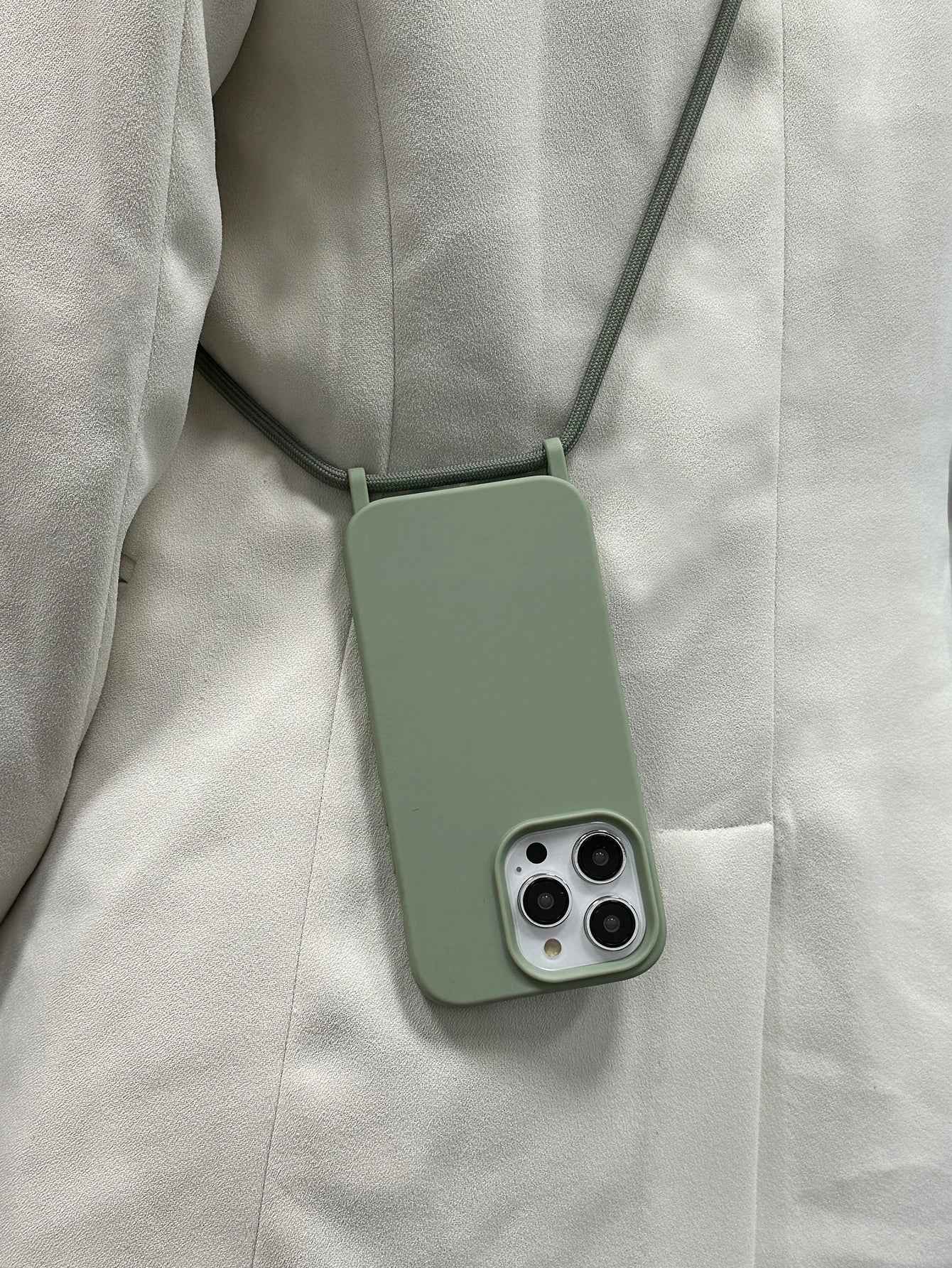 Lanyard Gorgeous Good Quality Solid Color Phone Case Cover with Metal Bead Chains Compatible with Iphone 16 16E 15 14 13 12 11 Pro Max plus 16E Waterproof Shockproof Anti-Fall Scratch Resistant