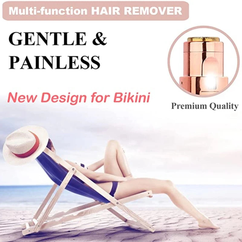 Electric Eyebrow Trimmer Mini Epilator Lipstick Facial Hair Removal Portable Women Painless Razor Tool