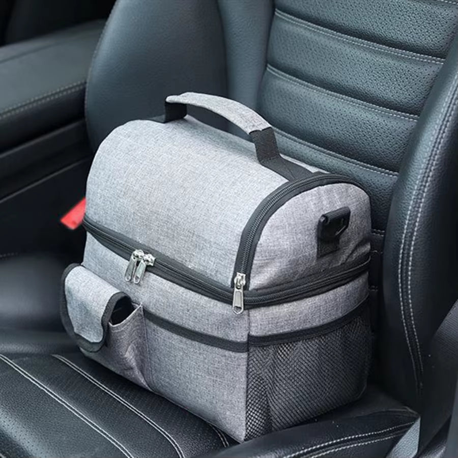 10L Portable Thermal Lunch Bag Food Box Durable Waterproof Office Cooler Lunch Box Ice Insulated Case Camping Oxford Dinner Bag