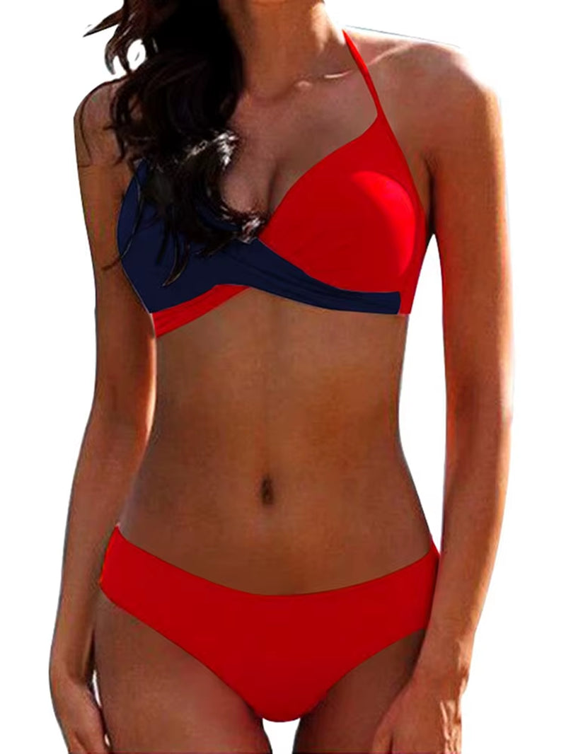 Sexy Bikini Push up Swimwear Women Brazilain Biquinis Feminino 2021 Mujer Swimsuit Tanga Swimming Bathing Suit 2 Piece Set Mujer