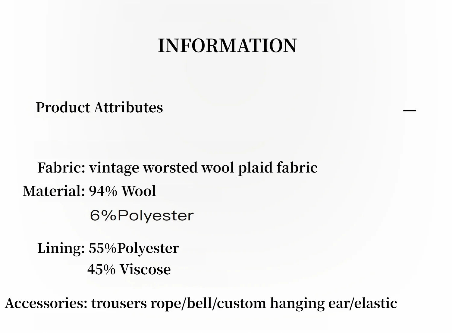 "Vintage Opportunity" High-Proportion Merino Wool Single Pleated Plaid Tweed Low-Rise Wide-Leg Casual Pants